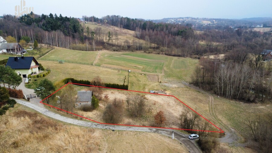 myślenicki, Myślenice, Głogoczów, Podlesie, 15 a budowlane + 10 rolne w cichej okolicy