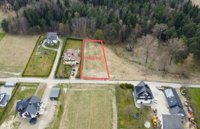 małopolskie, limanowski, Pięknie położona pod lasem działka budowlana 17a / przy drodze / media