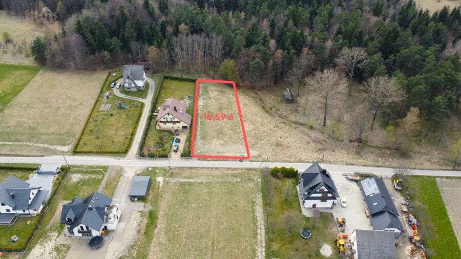 limanowski, Dobra, Pięknie położona pod lasem działka budowlana 17a / przy drodze / media