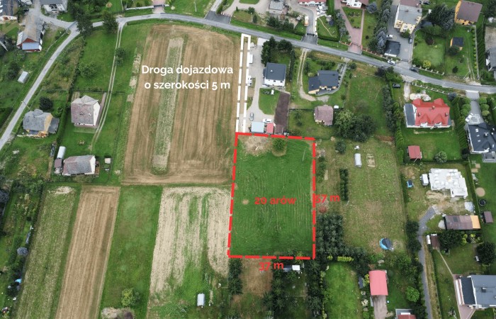 małopolskie, krakowski, Działka budowlana 20 a / płaska / nowa cena