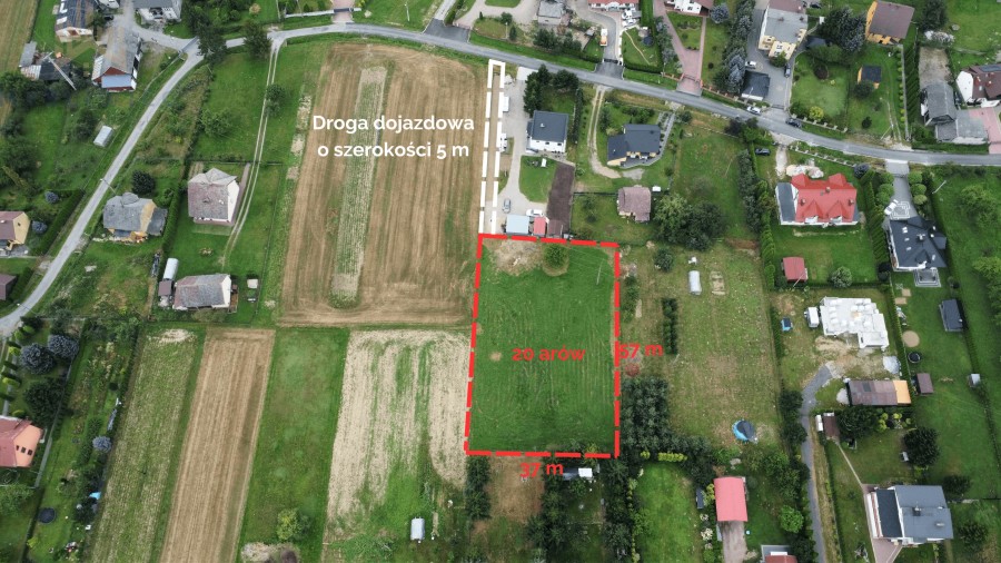 krakowski, Skawina, Ochodza, Spacerowa, Działka budowlana 20 a / płaska / nowa cena