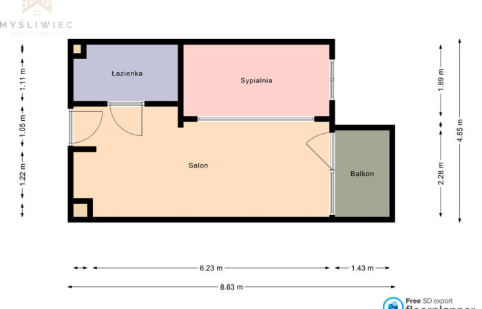małopolskie, Kraków, Topowa, pożądana lokalizacja, 2 pokoje z balkonem