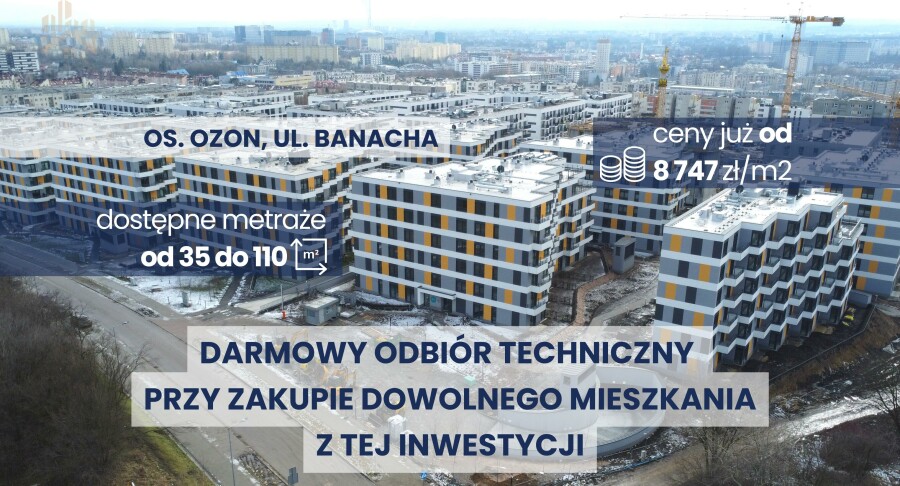 Kraków, Kraków-Krowodrza, Prądnik Biały, Banacha, OZON BANACHA / Komfortowe osiedle ze strefą coworkingową i tramwajem / ODBIÓR TECHNICZNY GRATIS