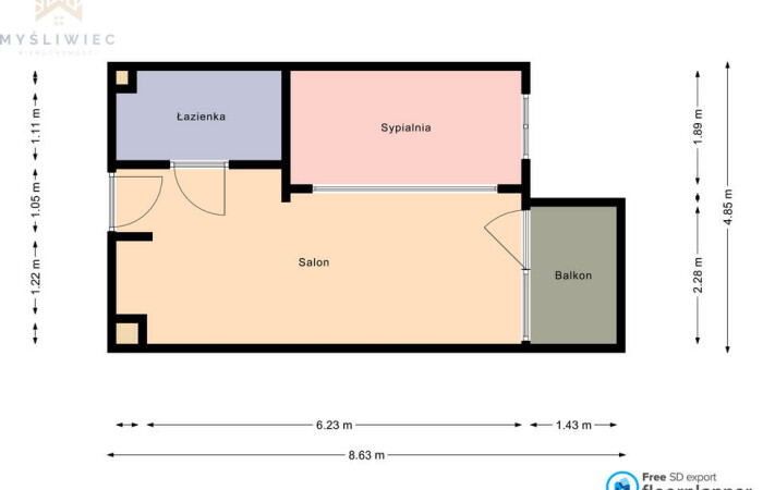 małopolskie, Kraków, Topowa, pożądana lokalizacja, 2 pokoje z balkonem