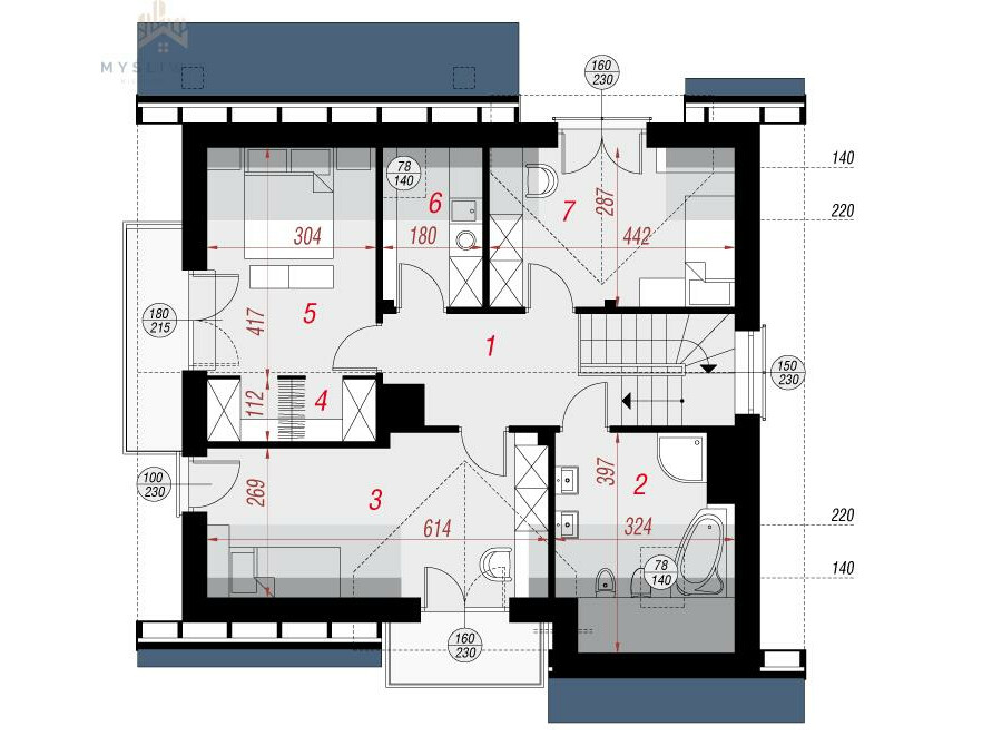 bocheński, Rzezawa, Dąbrówka, Nowy, przestronny dom  w pięknej okolicy pod lasem